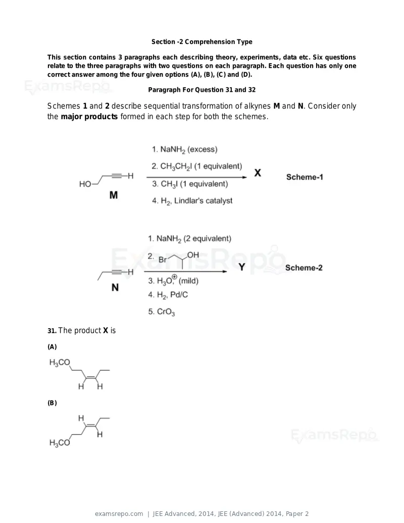 JEE Advanced 2014 question paper, JEE (Advanced) 2014, Paper 2, page 19 of 38