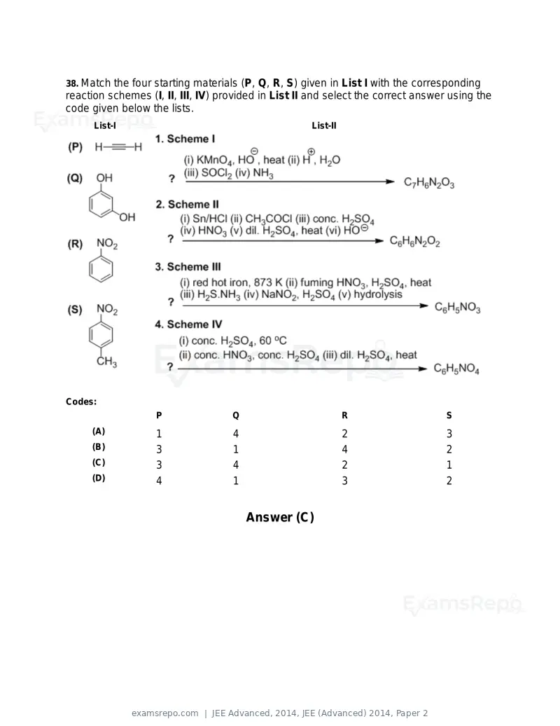 JEE Advanced 2014 question paper, JEE (Advanced) 2014, Paper 2, page 26 of 38
