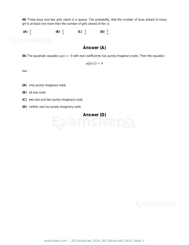 JEE Advanced 2014 question paper, JEE (Advanced) 2014, Paper 2, page 32 of 38