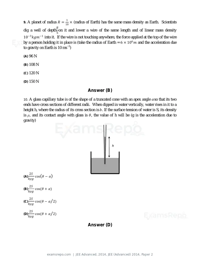 JEE Advanced 2014 question paper, JEE (Advanced) 2014, Paper 2, page 5 of 38
