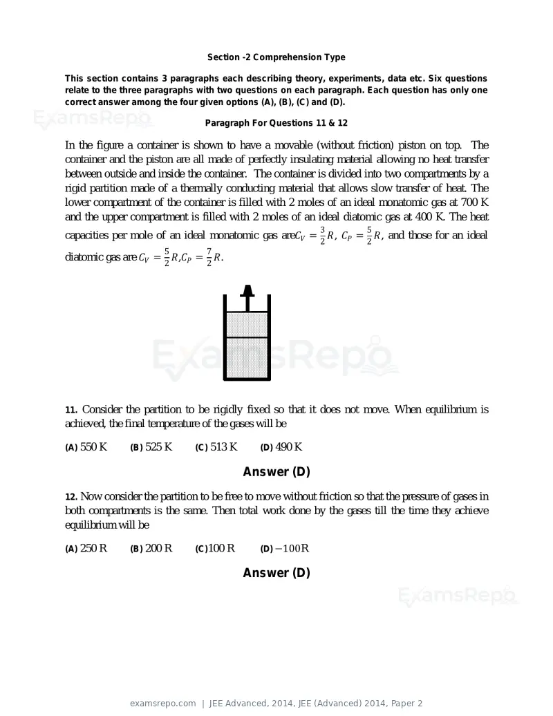 JEE Advanced 2014 question paper, JEE (Advanced) 2014, Paper 2, page 6 of 38