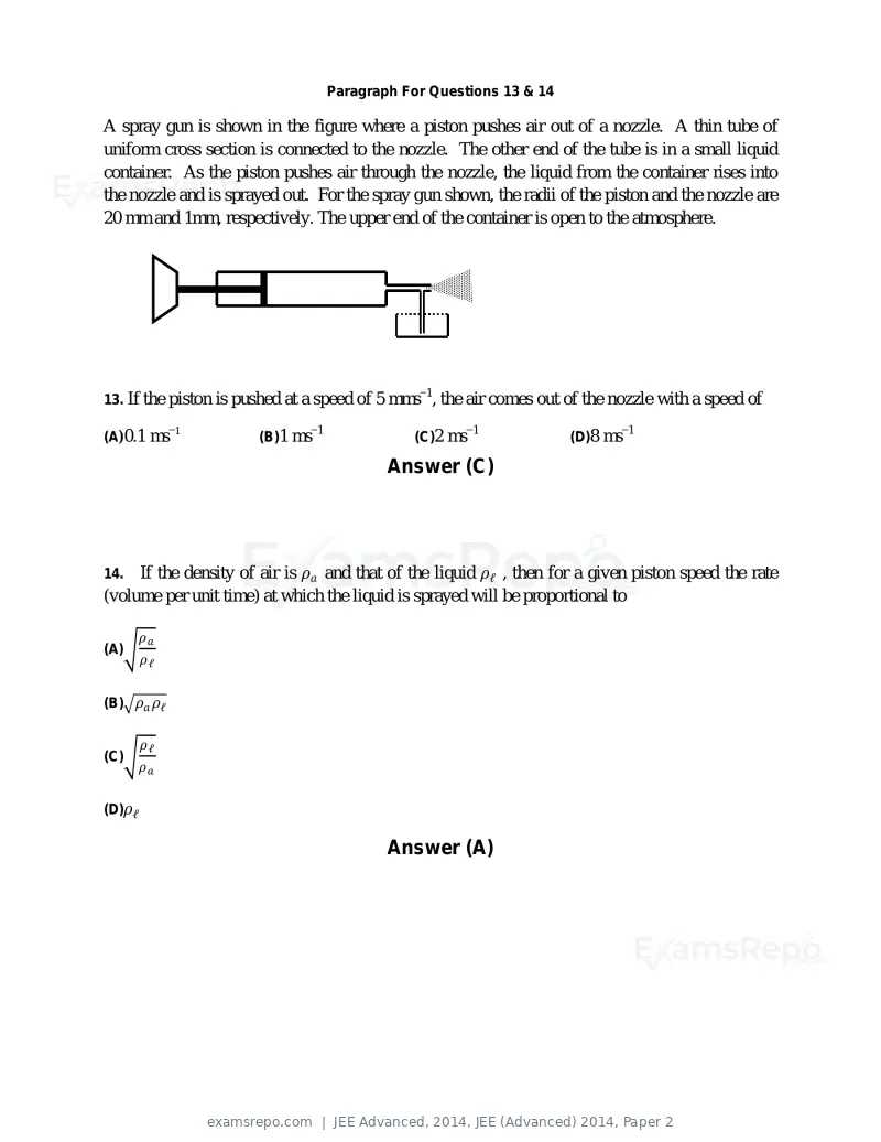 JEE Advanced 2014 question paper, JEE (Advanced) 2014, Paper 2, page 7 of 38