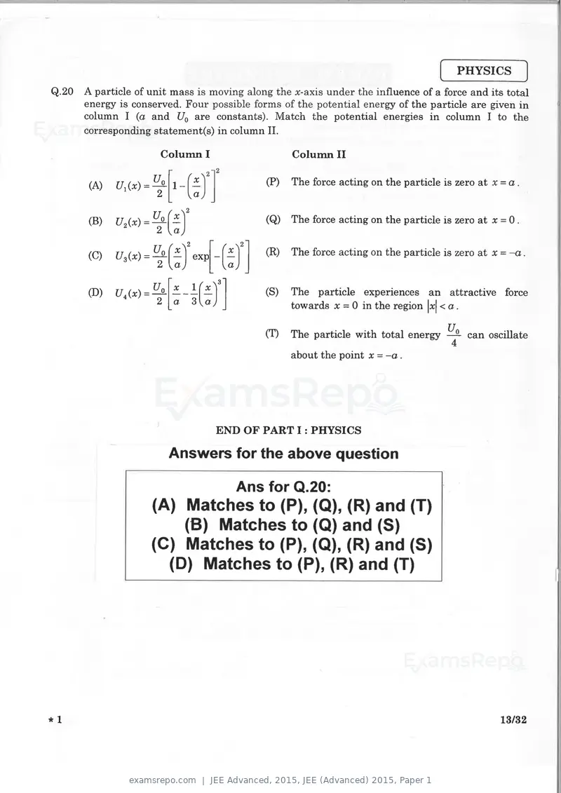 JEE Advanced 2015 question paper, JEE (Advanced) 2015, Paper 1, page 12 of 29