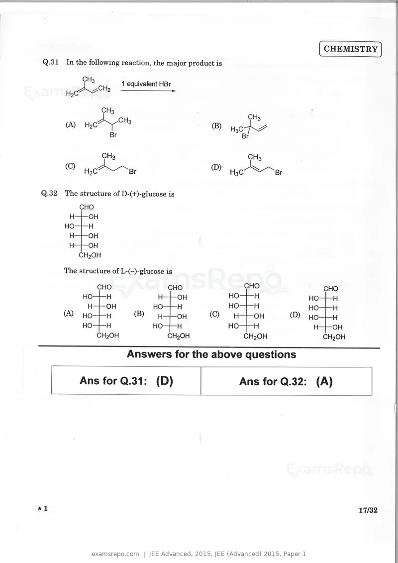 JEE Advanced 2015 question paper, JEE (Advanced) 2015, Paper 1, page 16 of 29