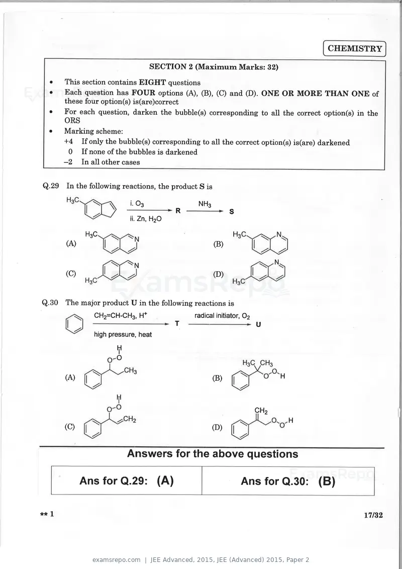 JEE Advanced 2015 question paper, JEE (Advanced) 2015, Paper 2, page 16 of 29