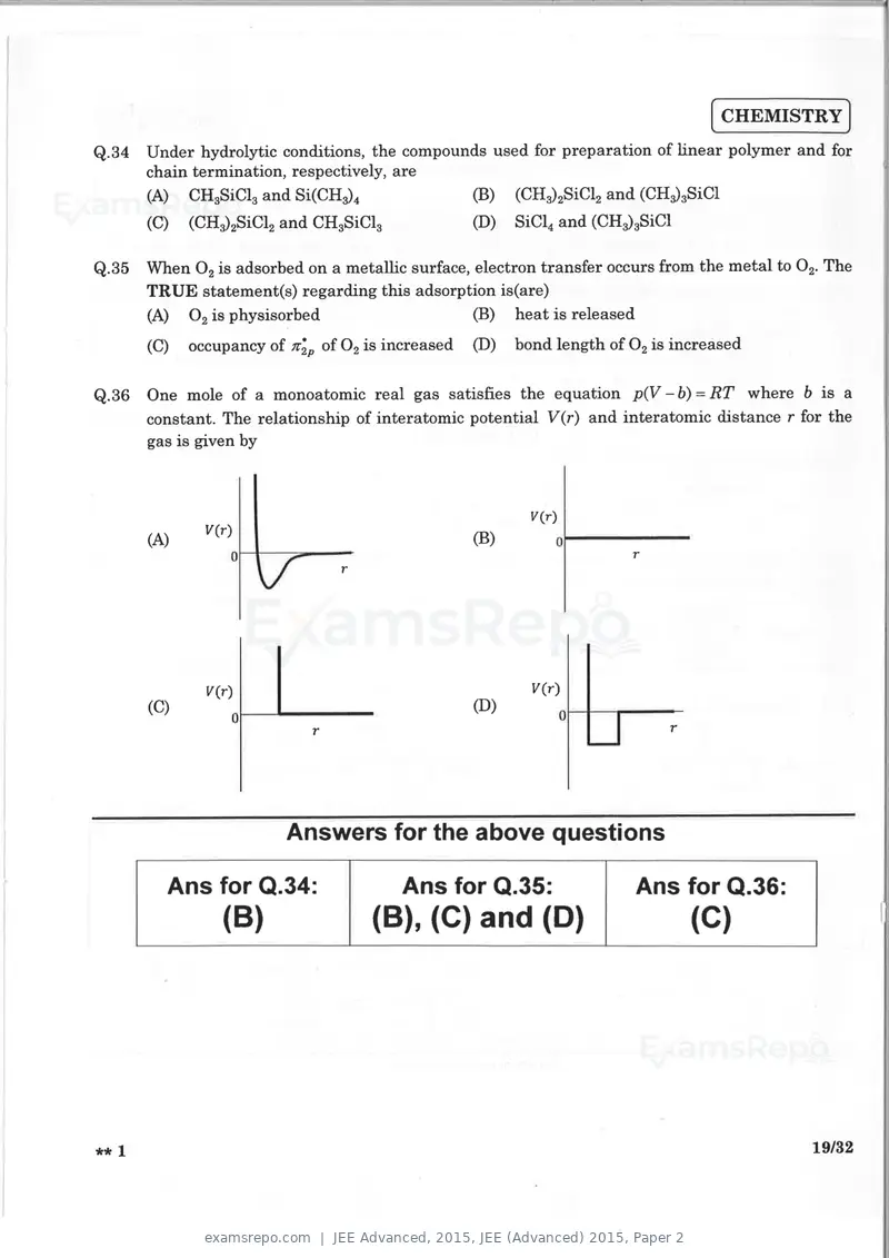 JEE Advanced 2015 question paper, JEE (Advanced) 2015, Paper 2, page 18 of 29