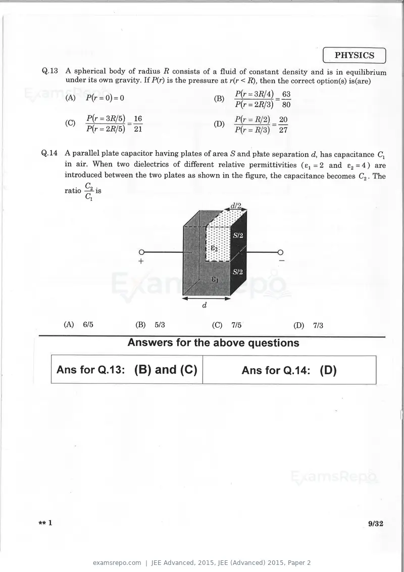 JEE Advanced 2015 question paper, JEE (Advanced) 2015, Paper 2, page 8 of 29