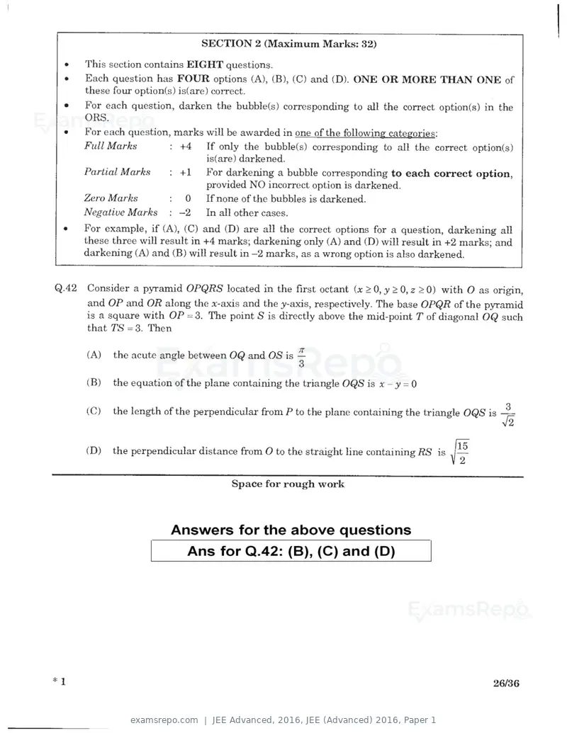 JEE Advanced 2016 question paper, JEE (Advanced) 2016, Paper 1, page 24 of 29