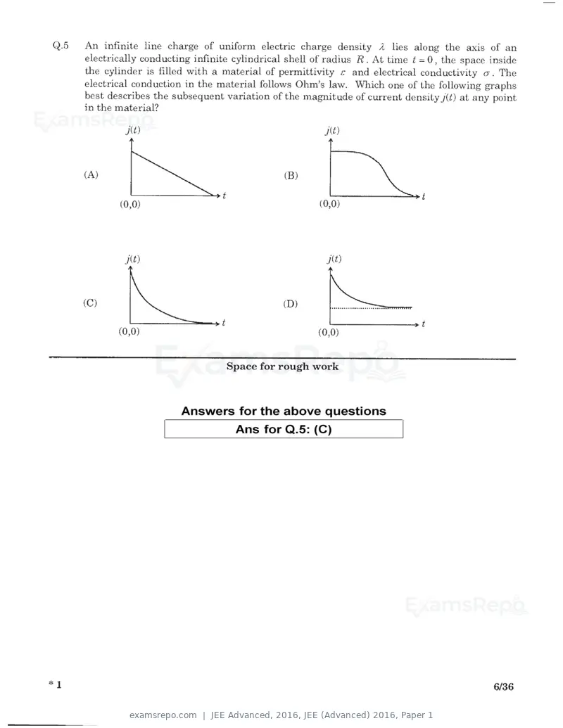 JEE Advanced 2016 question paper, JEE (Advanced) 2016, Paper 1, page 4 of 29