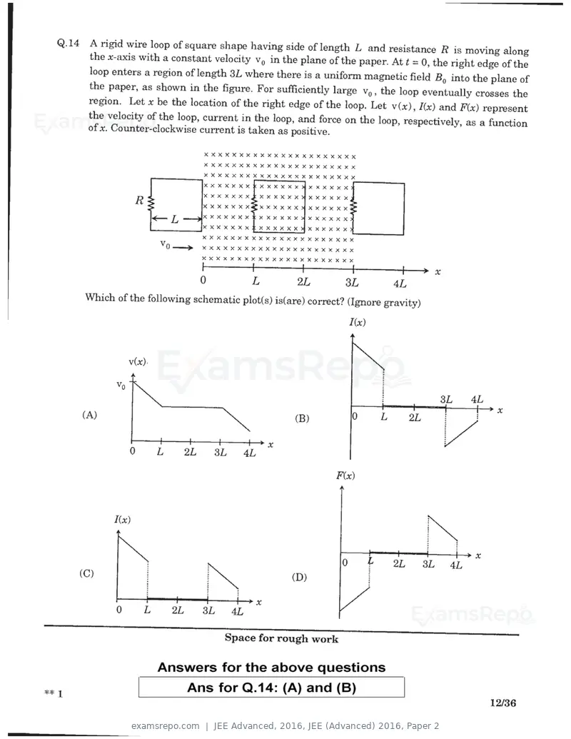JEE Advanced 2016 question paper, JEE (Advanced) 2016, Paper 2, page 10 of 29