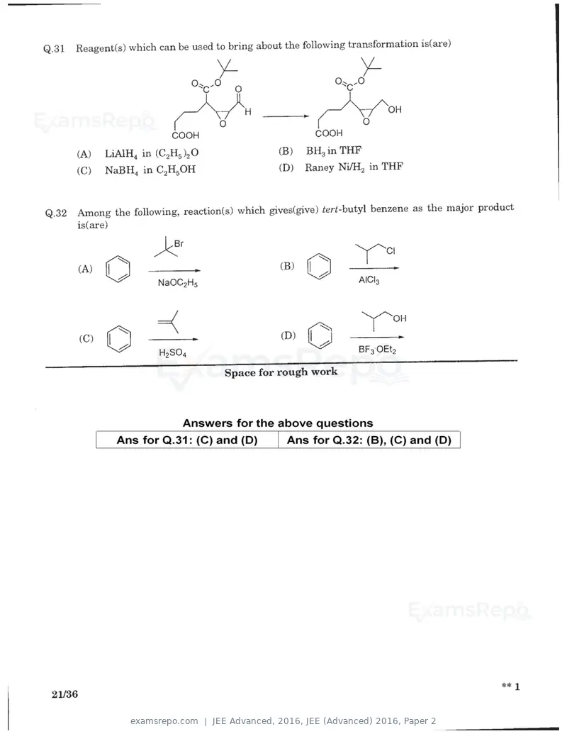 JEE Advanced 2016 question paper, JEE (Advanced) 2016, Paper 2, page 19 of 29