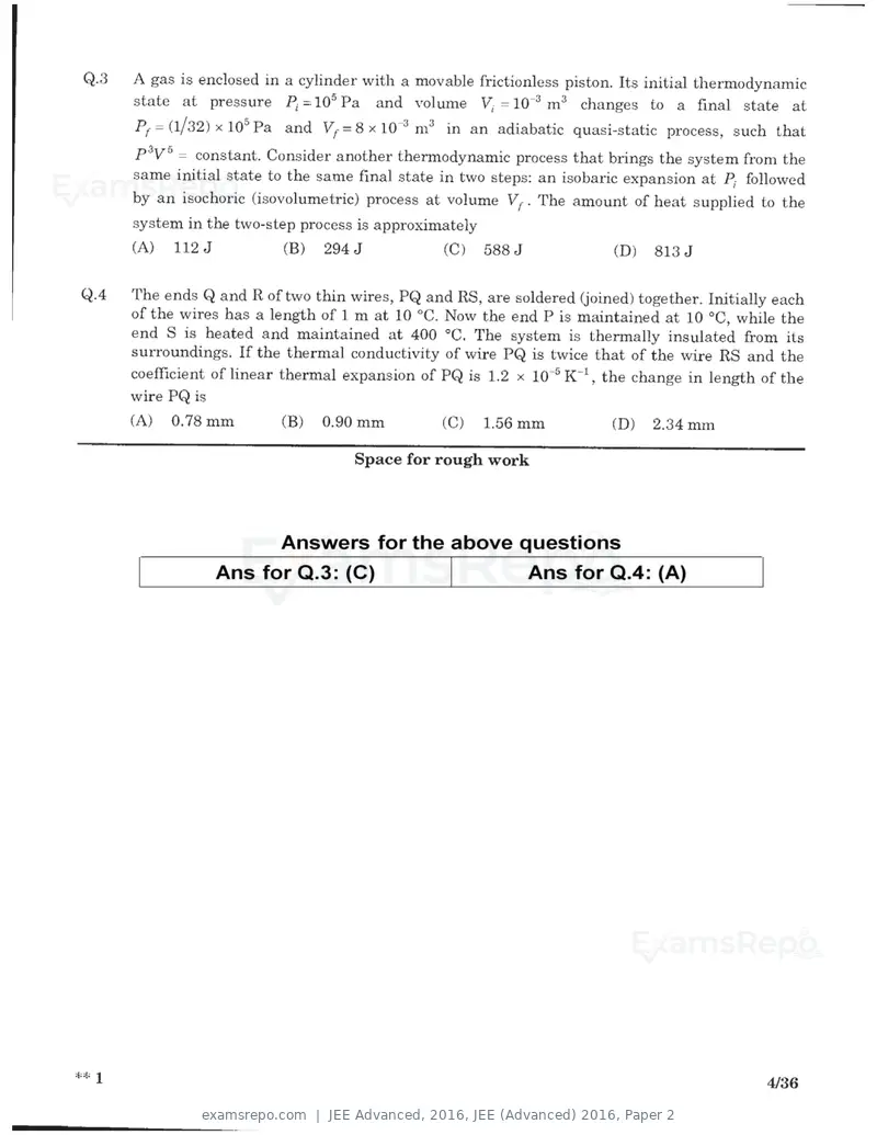 JEE Advanced 2016 question paper, JEE (Advanced) 2016, Paper 2, page 2 of 29