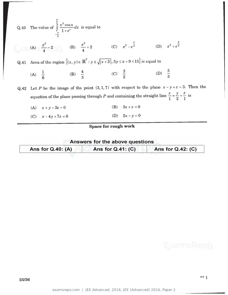 JEE Advanced 2016 question paper, JEE (Advanced) 2016, Paper 2, page 23 of 29