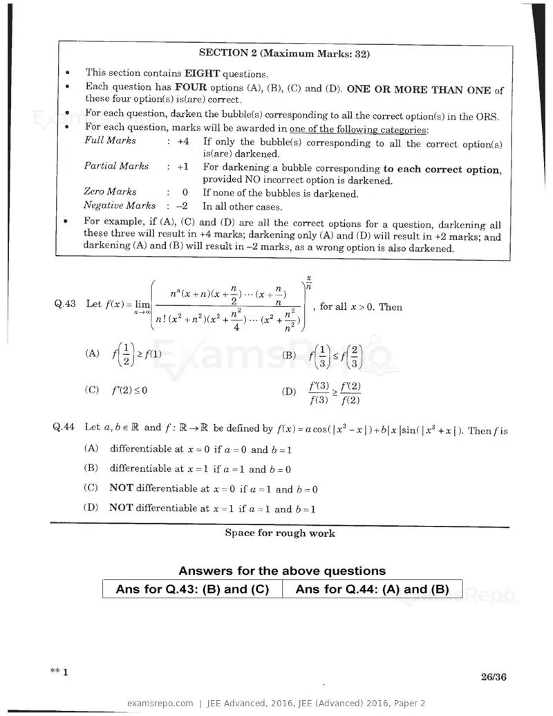 JEE Advanced 2016 question paper, JEE (Advanced) 2016, Paper 2, page 24 of 29