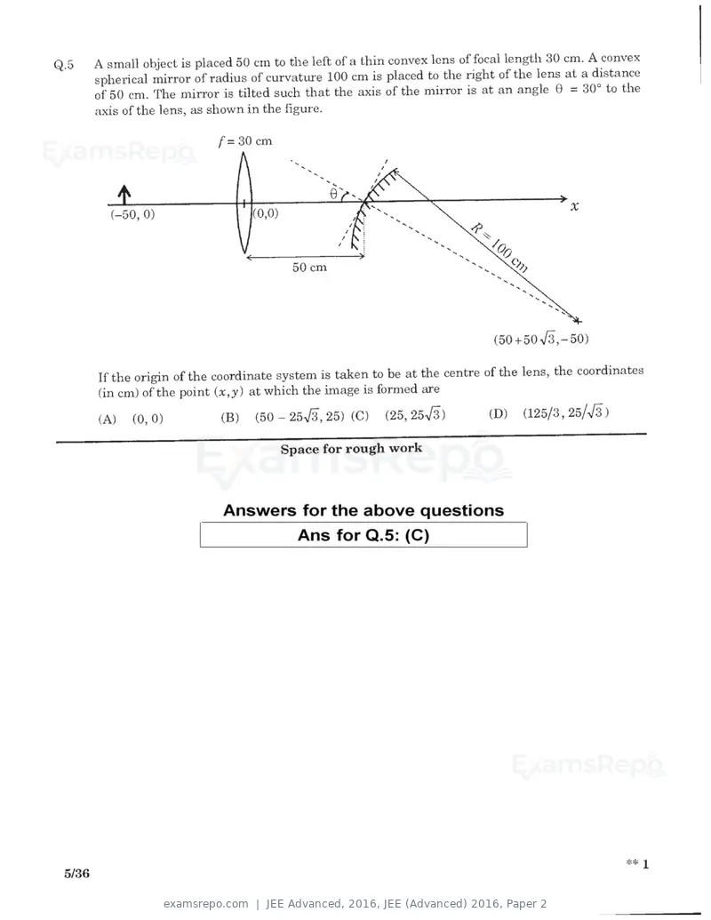 JEE Advanced 2016 question paper, JEE (Advanced) 2016, Paper 2, page 3 of 29