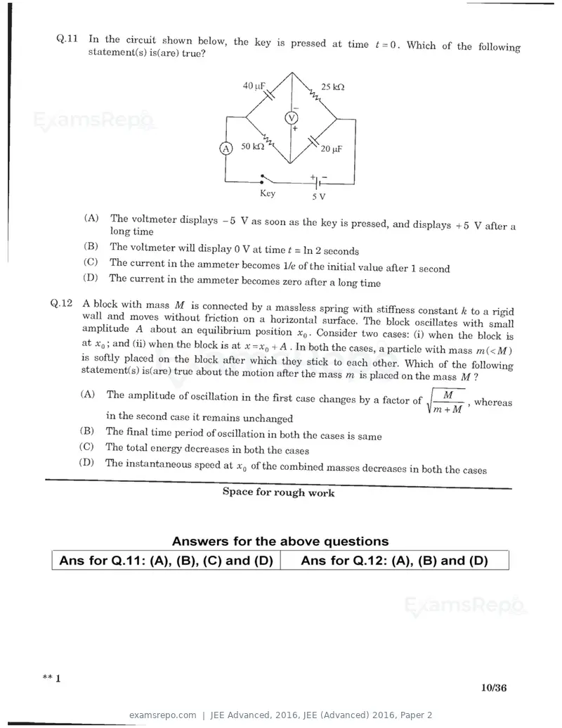 JEE Advanced 2016 question paper, JEE (Advanced) 2016, Paper 2, page 8 of 29