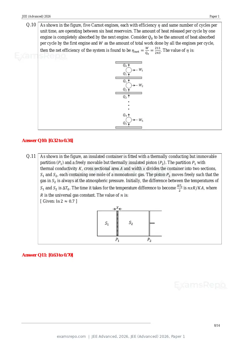 JEE Advanced 2026 answer key, JEE (Advanced) 2026, Paper 1, page 19 of 35