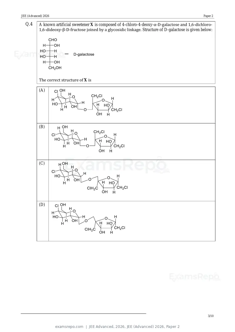 JEE Advanced 2026 question paper, JEE (Advanced) 2026, Paper 2, page 22 of 29