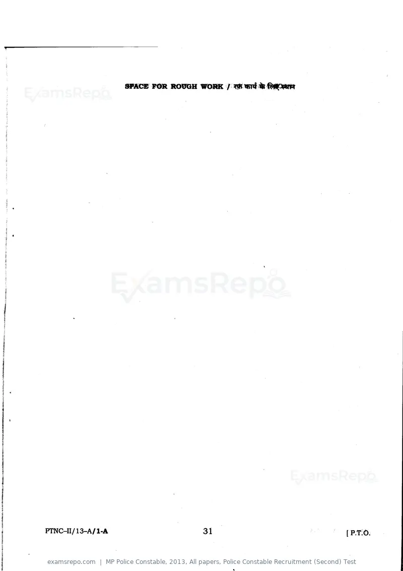 MP Police Constable 2013 question paper, All papers, Police Constable Recruitment (Second) Test, page 31 of 48