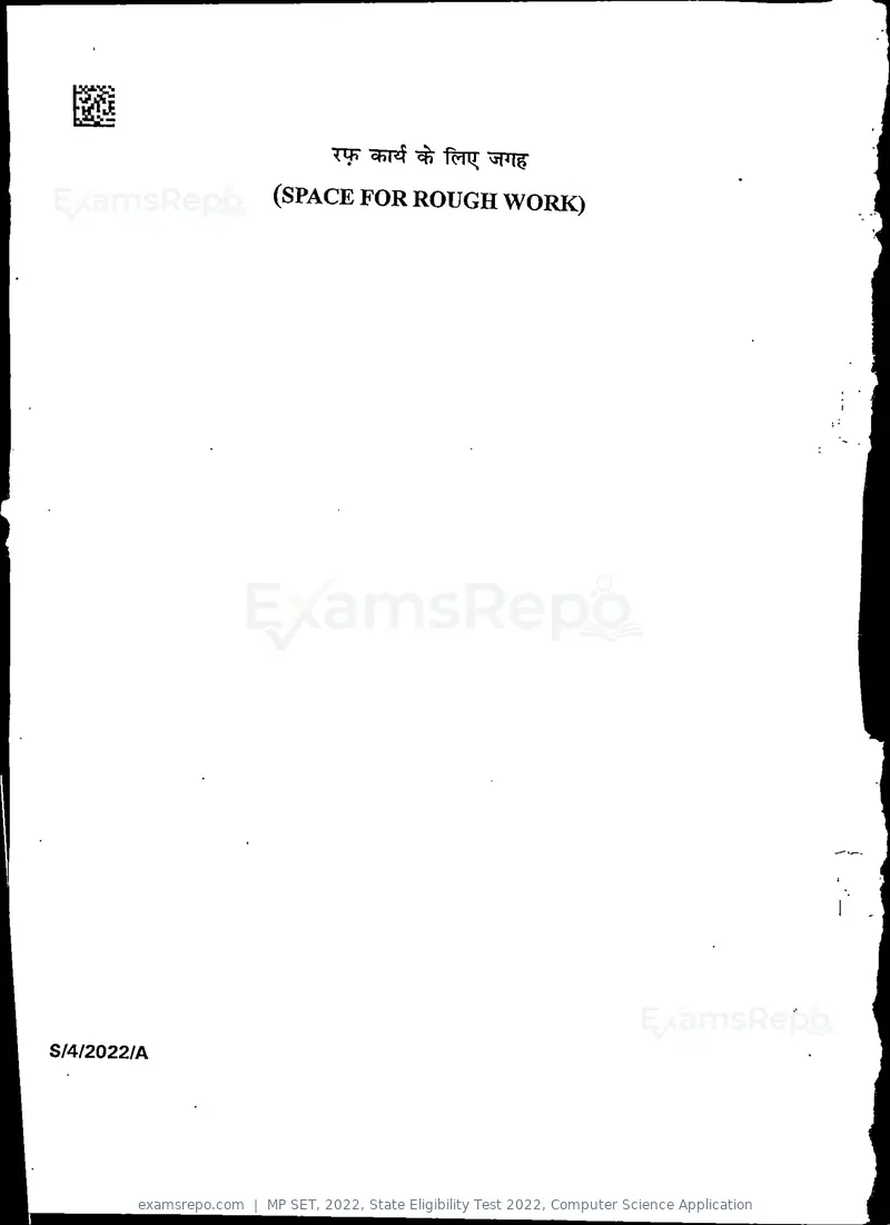 MP SET 2022 question paper, State Eligibility Test 2022, Computer Science Application, page 2 of 36