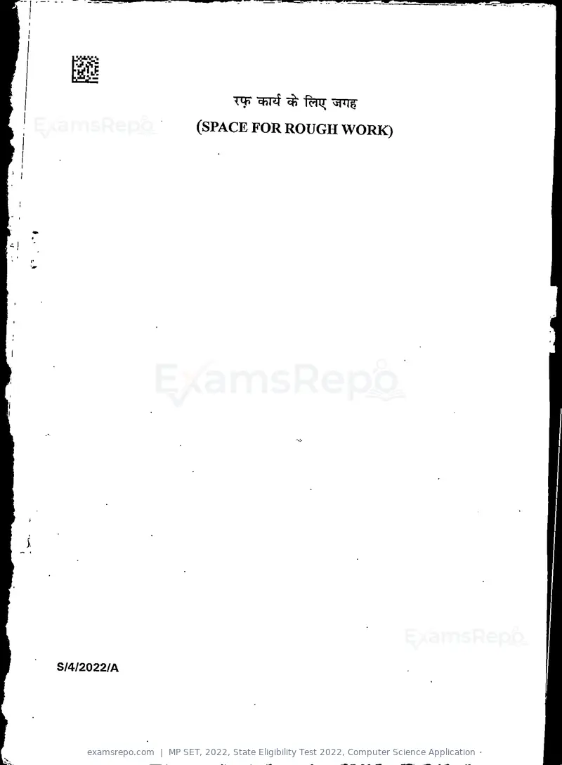 MP SET 2022 question paper, State Eligibility Test 2022, Computer Science Application, page 35 of 36