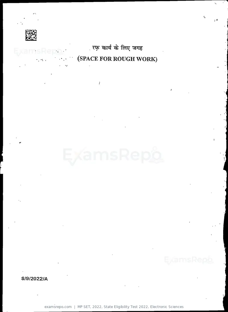 MP SET 2022 question paper, State Eligibility Test 2022, Electronic Sciences, page 2 of 40