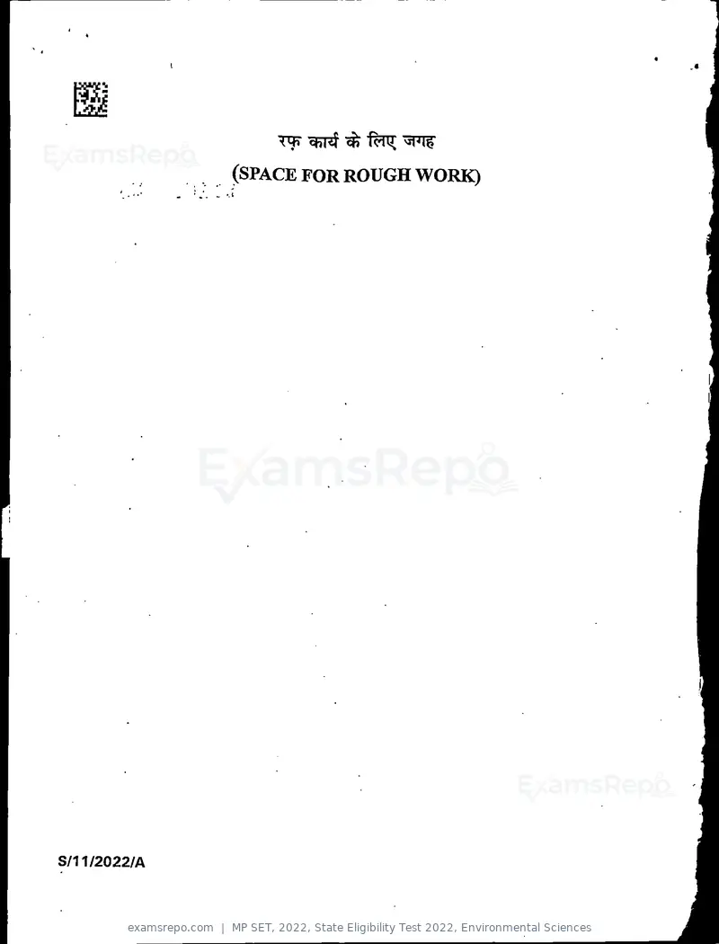 MP SET 2022 question paper, State Eligibility Test 2022, Environmental Sciences, page 2 of 36