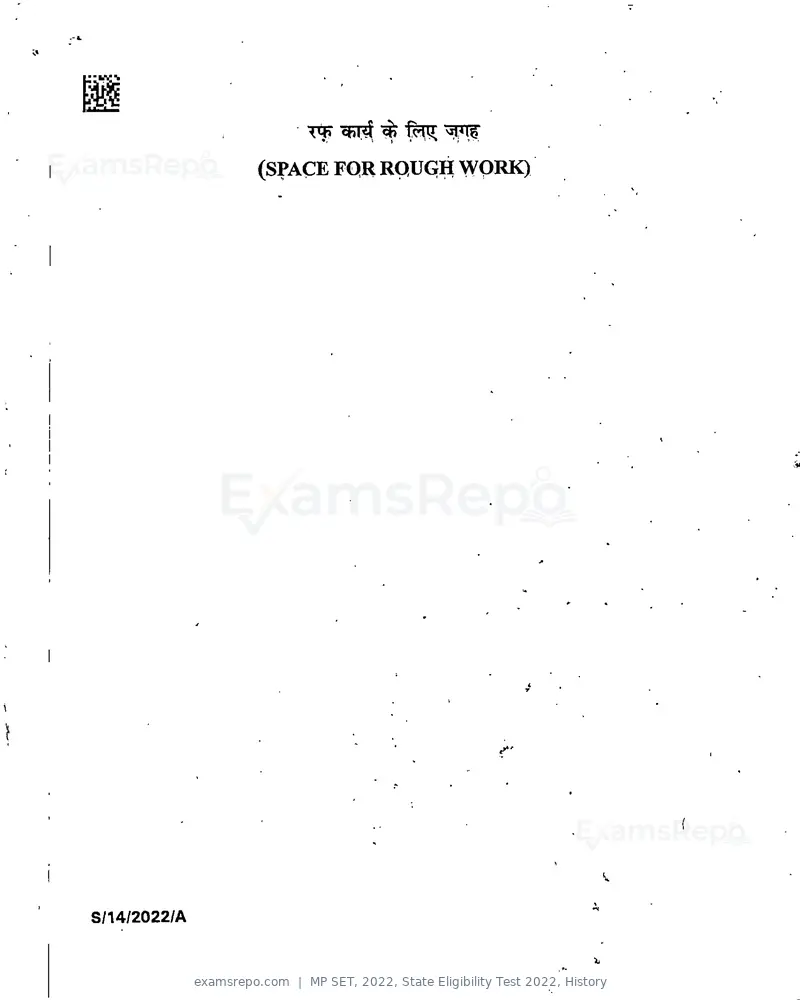 MP SET 2022 question paper, State Eligibility Test 2022, History, page 29 of 30
