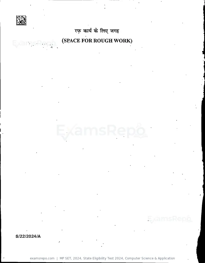 MP SET 2024 question paper, State Eligibility Test 2024, Computer Science & Application, page 2 of 36