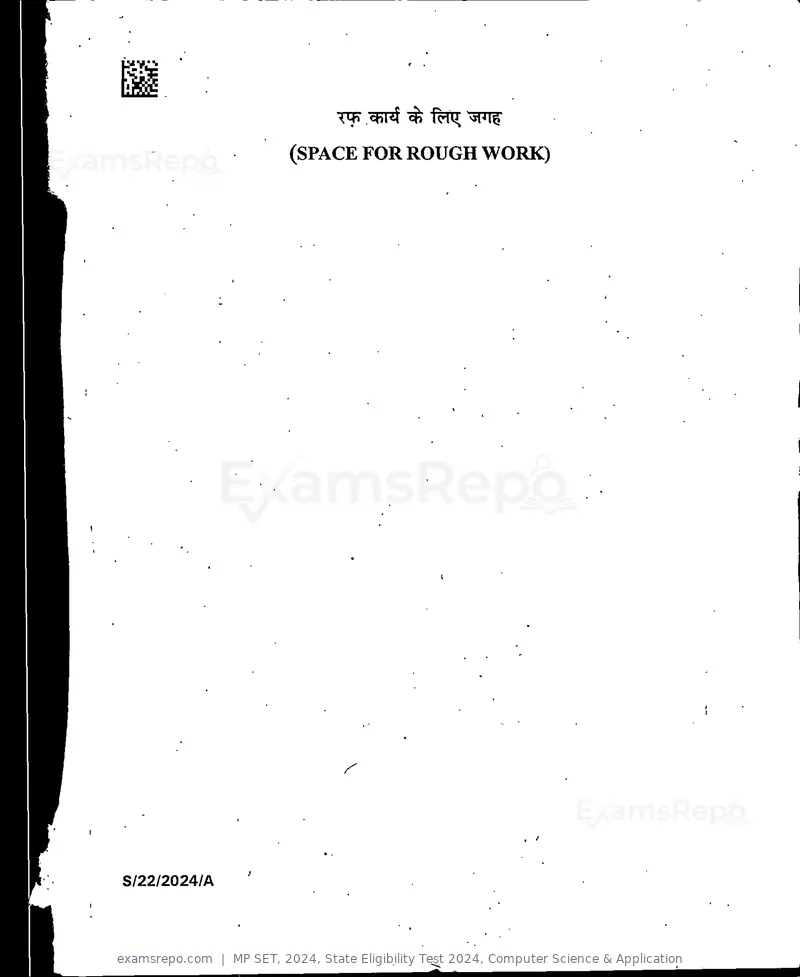MP SET 2024 question paper, State Eligibility Test 2024, Computer Science & Application, page 35 of 36