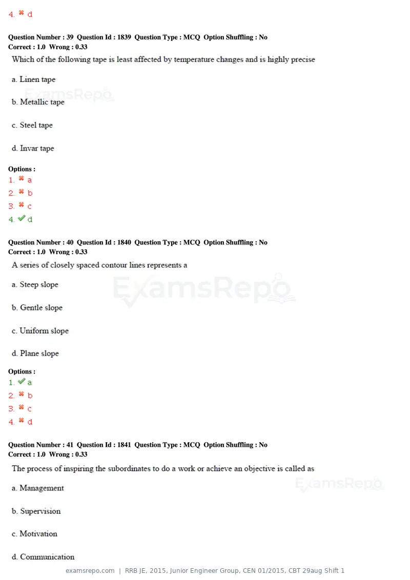 RRB JE 2015 question paper, Junior Engineer Group, CEN 01/2015, CBT 29aug Shift 1, page 16 of 53