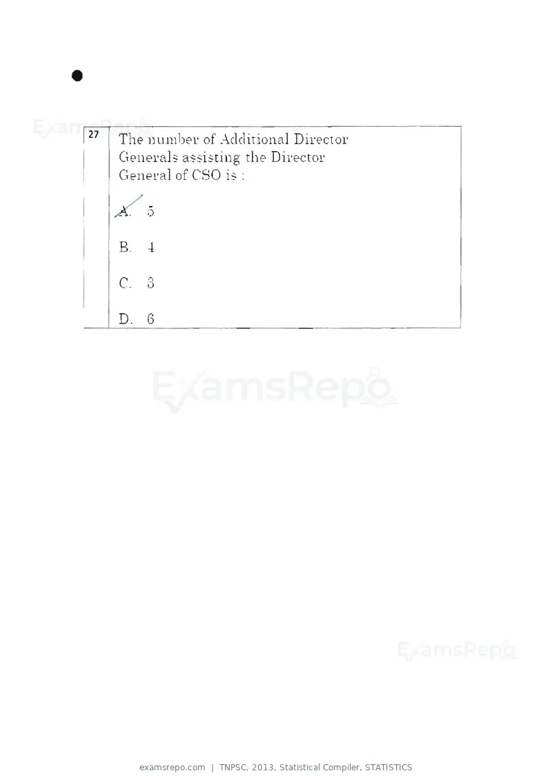 TNPSC 2013 question paper, Statistical Compiler, STATISTICS, page 14 of 103