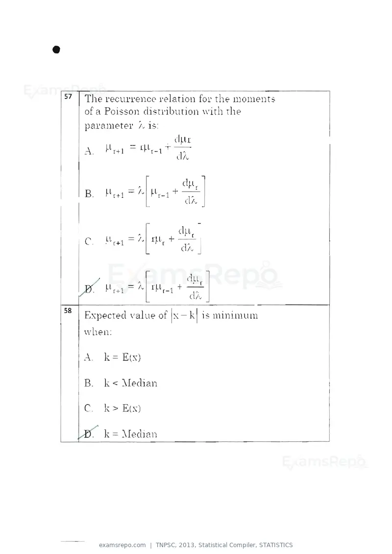 TNPSC 2013 question paper, Statistical Compiler, STATISTICS, page 30 of 103
